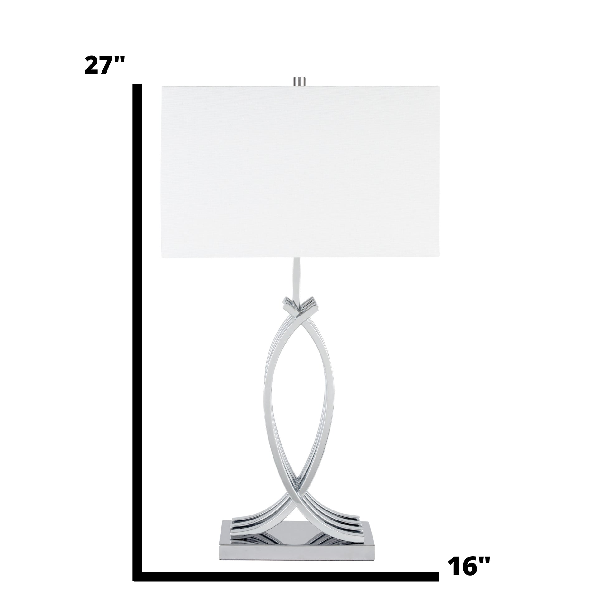 Lámpara de mesa Unity de 1 luz // Cromada