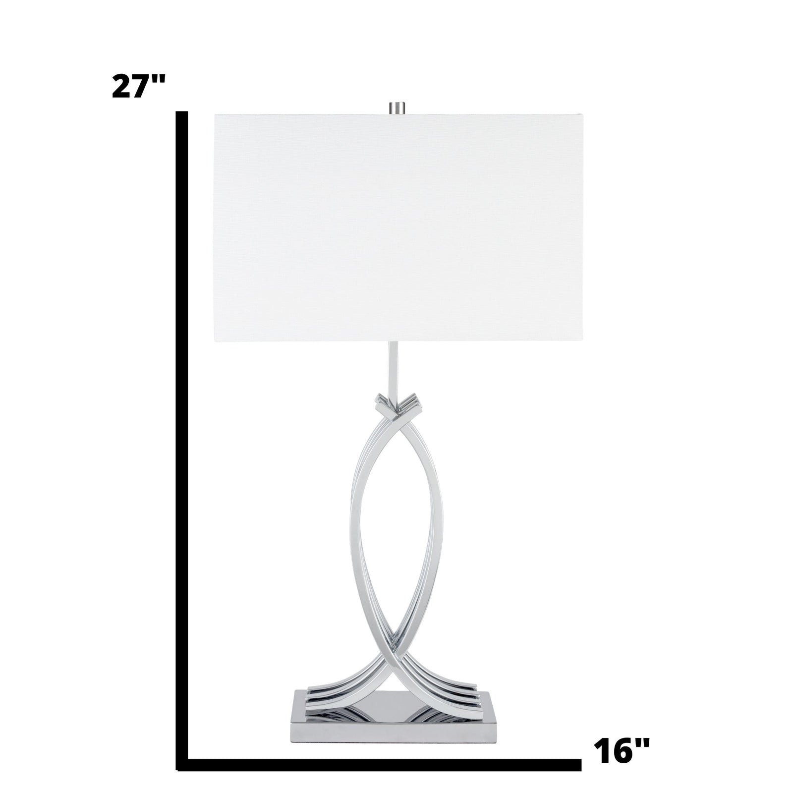Lámpara de mesa Unity de 1 luz // Cromada