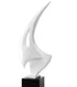 Escultura de vela de suelo con soporte negro de 180 cm de alto // Blanco