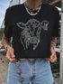 Women's Rhinestone Cow T-Shirt