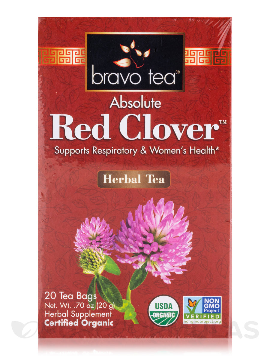 Té de hierbas de trébol rojo Bravo Teas &amp; Herbs, 20 bolsitas