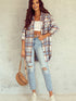 Women's Plaid Shirt Jacket