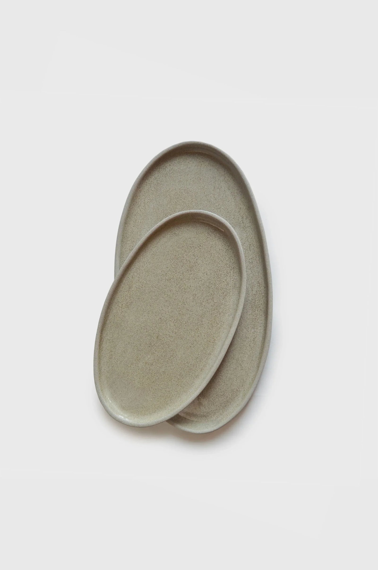 Handmade Stoneware Oval Serving Platter 