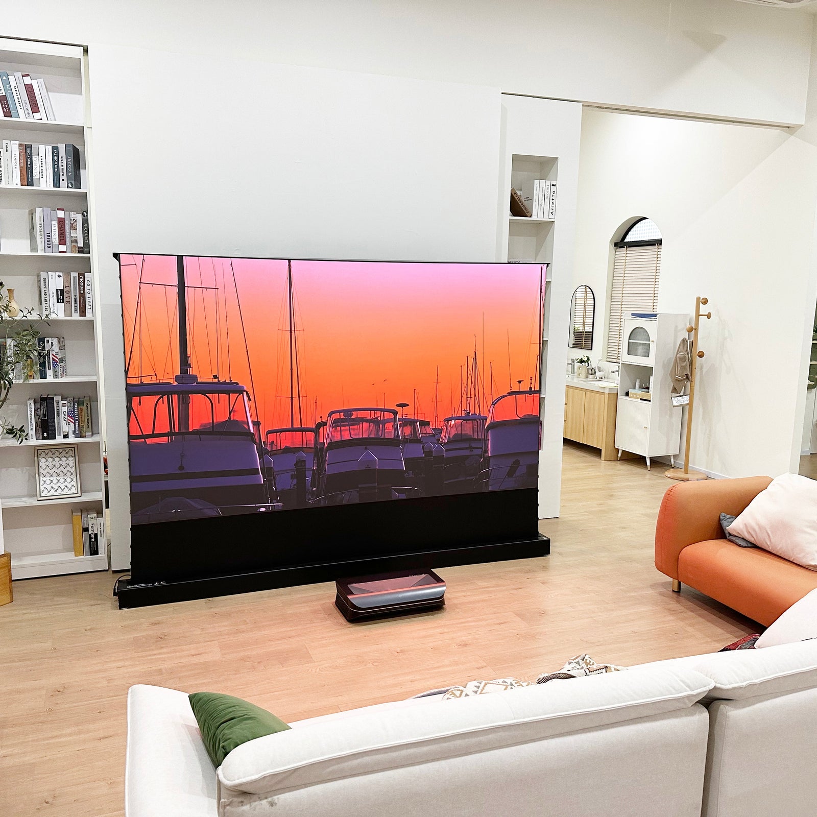 100''-130'' AWOL Vision Cinematic+ ALR Motorized Floor Rising Acoustic Screen