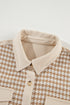Long-Sleeve Corduroy Button-Down Shirt with Houndstooth