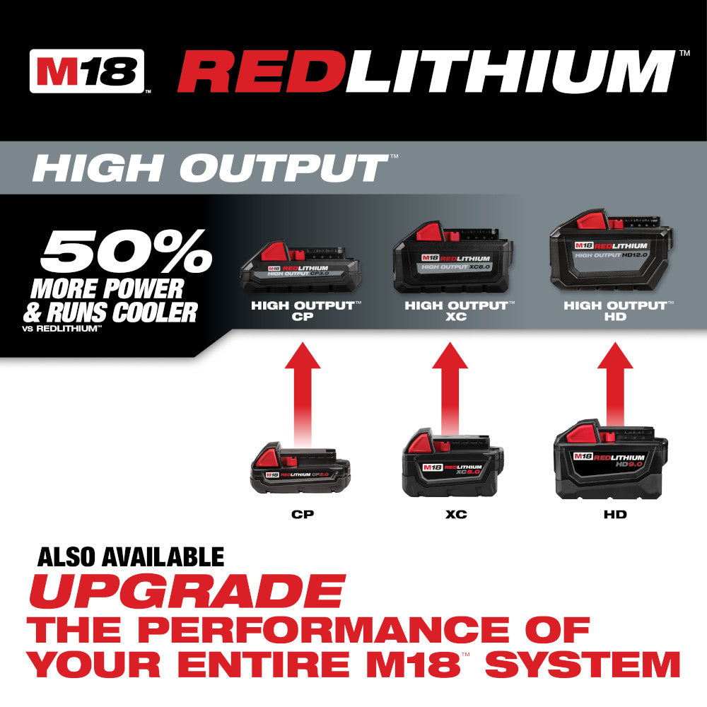 Paquete de baterías de capacidad extendida Milwaukee 48-11-1852 M18™ REDLITHIUM™ XC de 5,0 Ah (2 piezas)