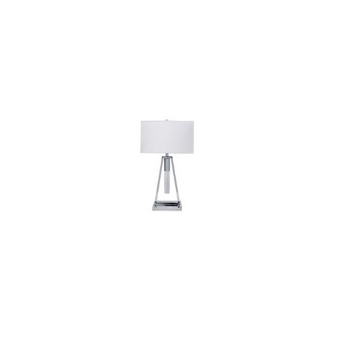 Lámpara de mesa con luz de noche y tubo de cristal