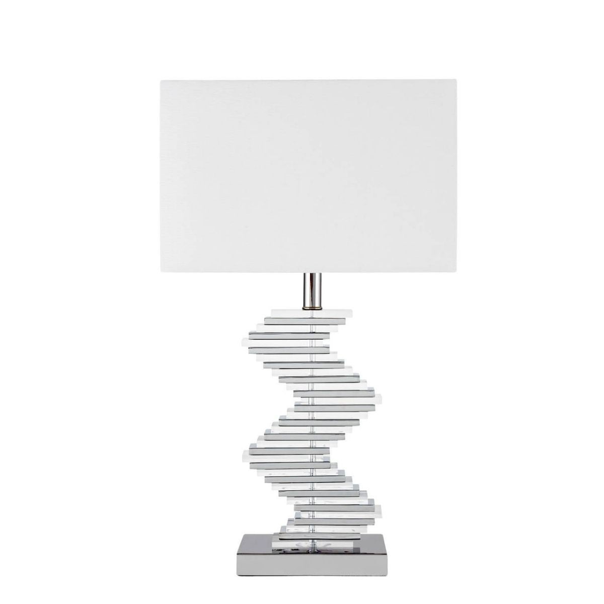 Lámpara de mesa de cristal de dos tonos pavimentada // 1 luz