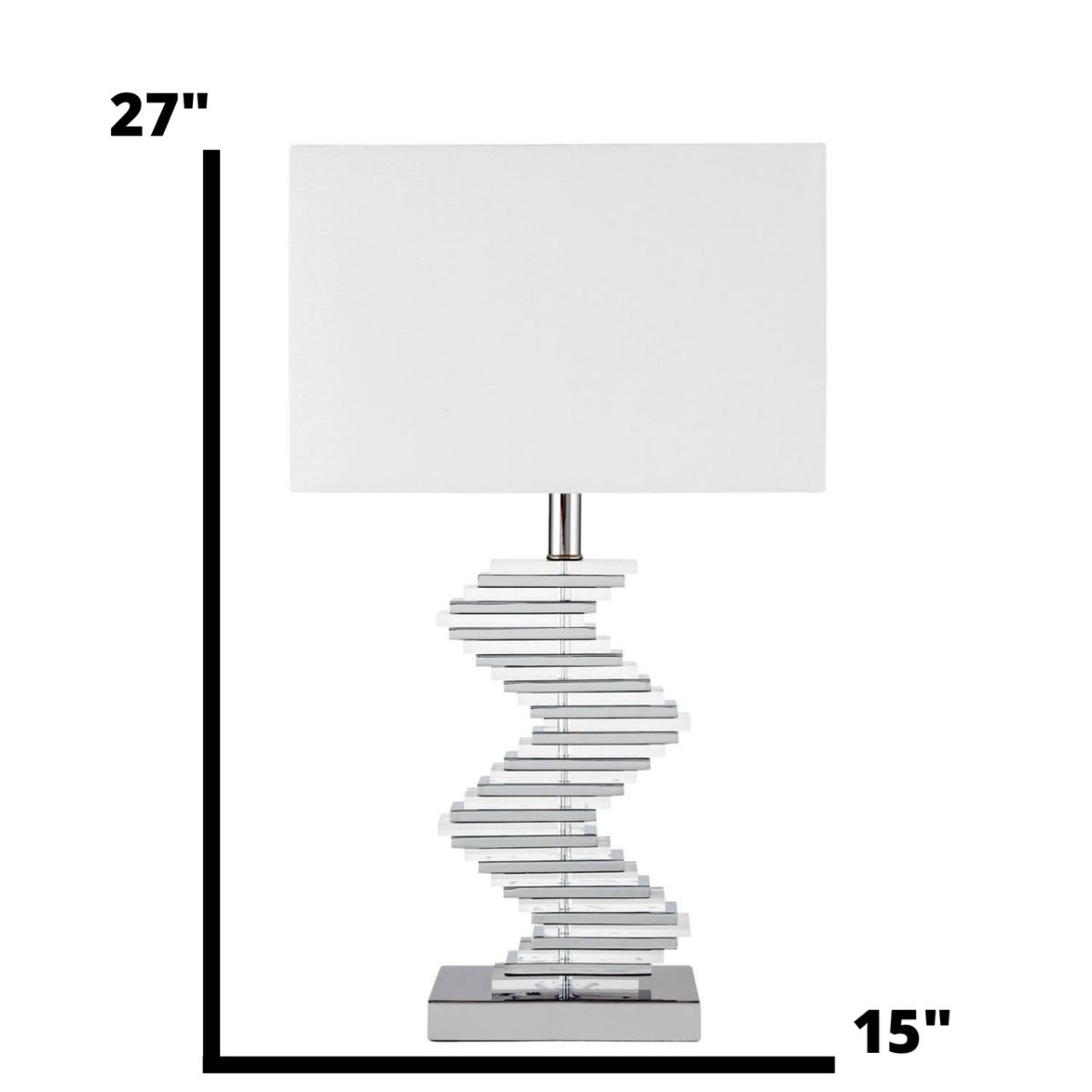 Lámpara de mesa de cristal de dos tonos pavimentada // 1 luz