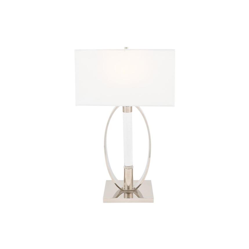 Lámpara de mesa de cromo y cristal brillante // 2 luces