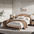 Cama Elias de madera maciza con cabecero arqueado