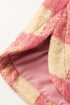 Oversized Fuzzy Plaid Jacket for Women