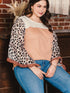 Plus Size  Casual  Leopard Print T-Shirt