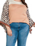 Plus Size  Casual  Leopard Print T-Shirt
