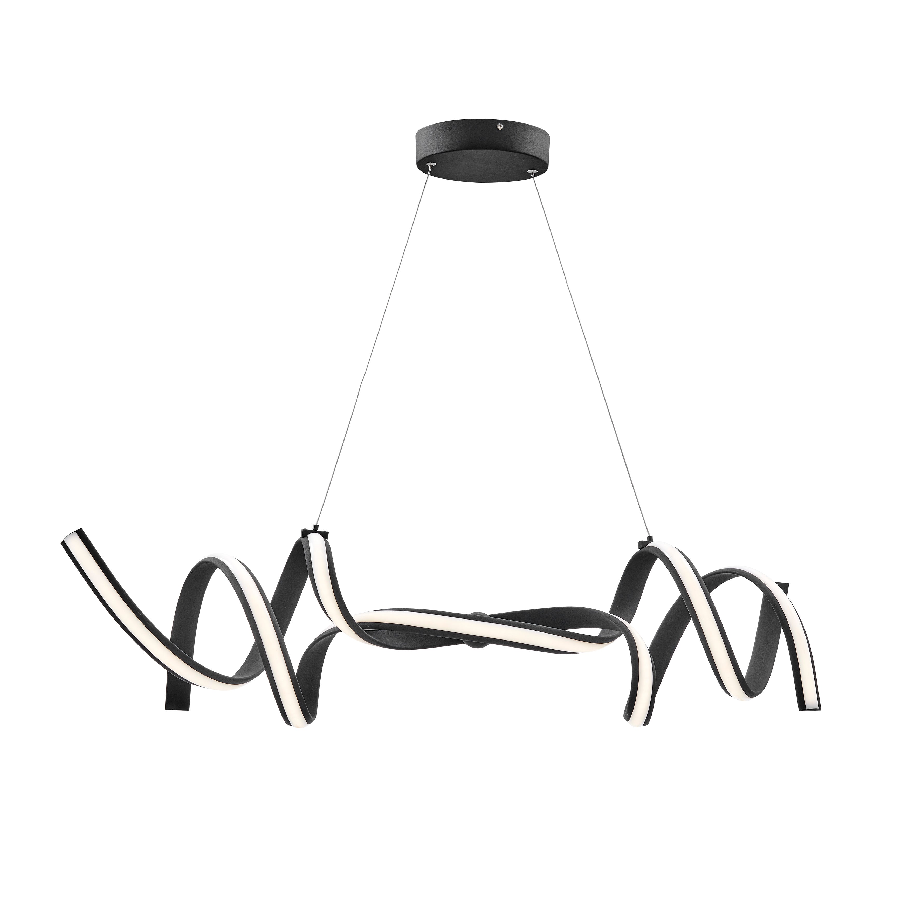 Lámpara de araña horizontal LED Munich // Negra