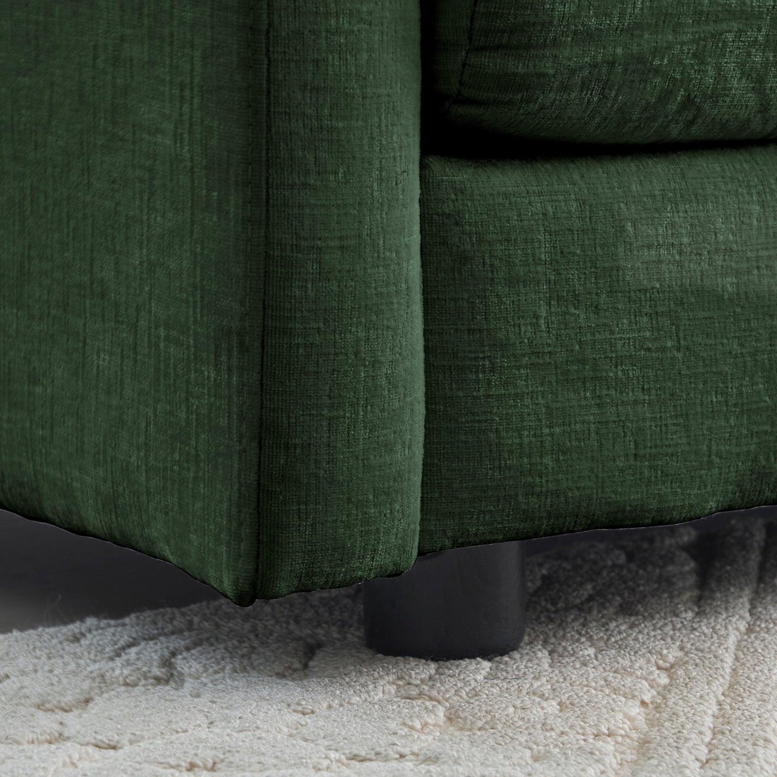 Sofá modular de chenilla con forma de L y otomana de Walker Edison