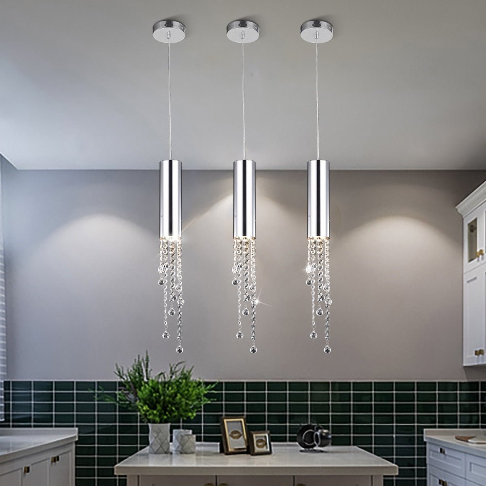 Hanging crystal light fixture for lobby, staircase, loft, stairwell