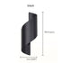 Lámpara de pared creativa de aluminio para exteriores, impermeable, de color blanco y negro, para patio