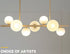 Modern Light Luxury Chandelier with Horizontal Pipe Suspension for Kitchen