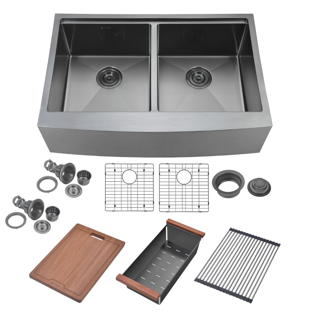 Fregadero de cocina Zeek Farmhouse Workstation de 33