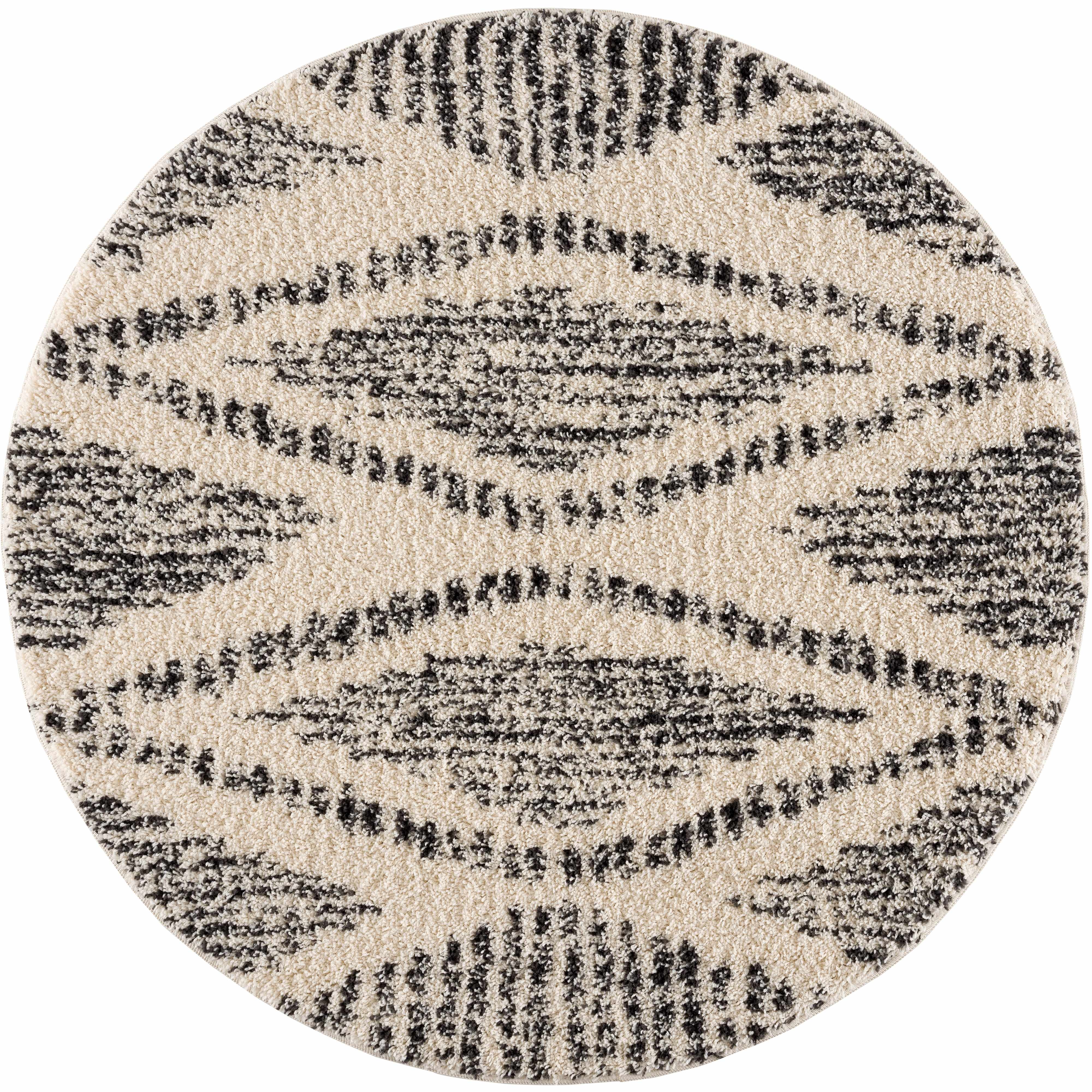 Alfombra de pelo largo bereber con diseño de anzuelo