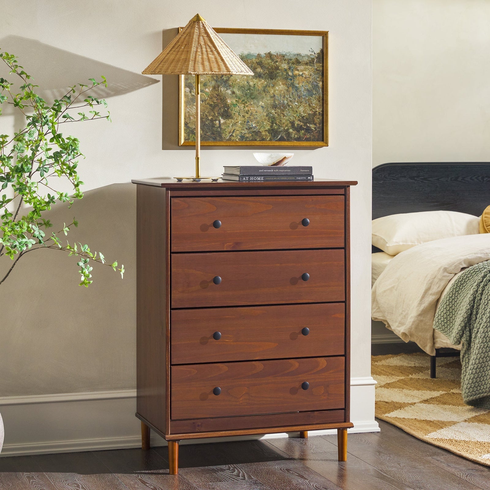 Cómoda de transición de madera maciza Spencer