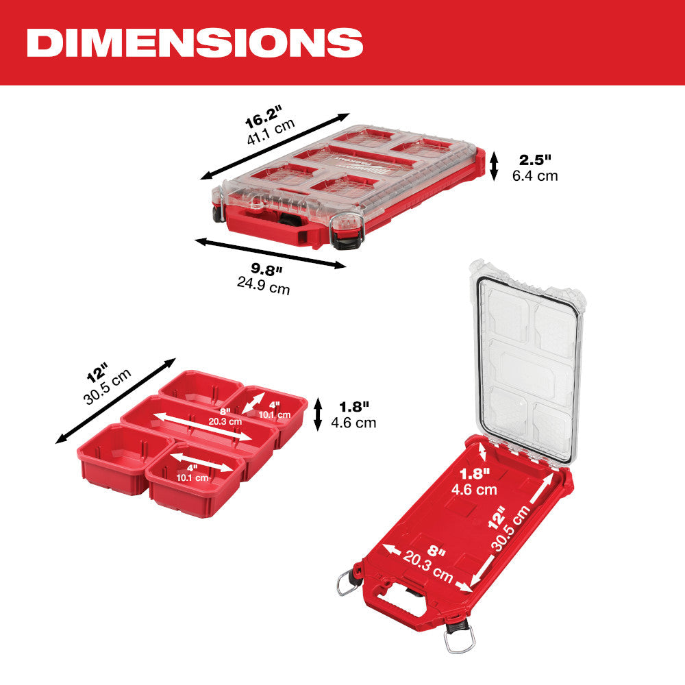 Organizador compacto de perfil bajo PACKOUT™ Milwaukee 48-22-8436Z