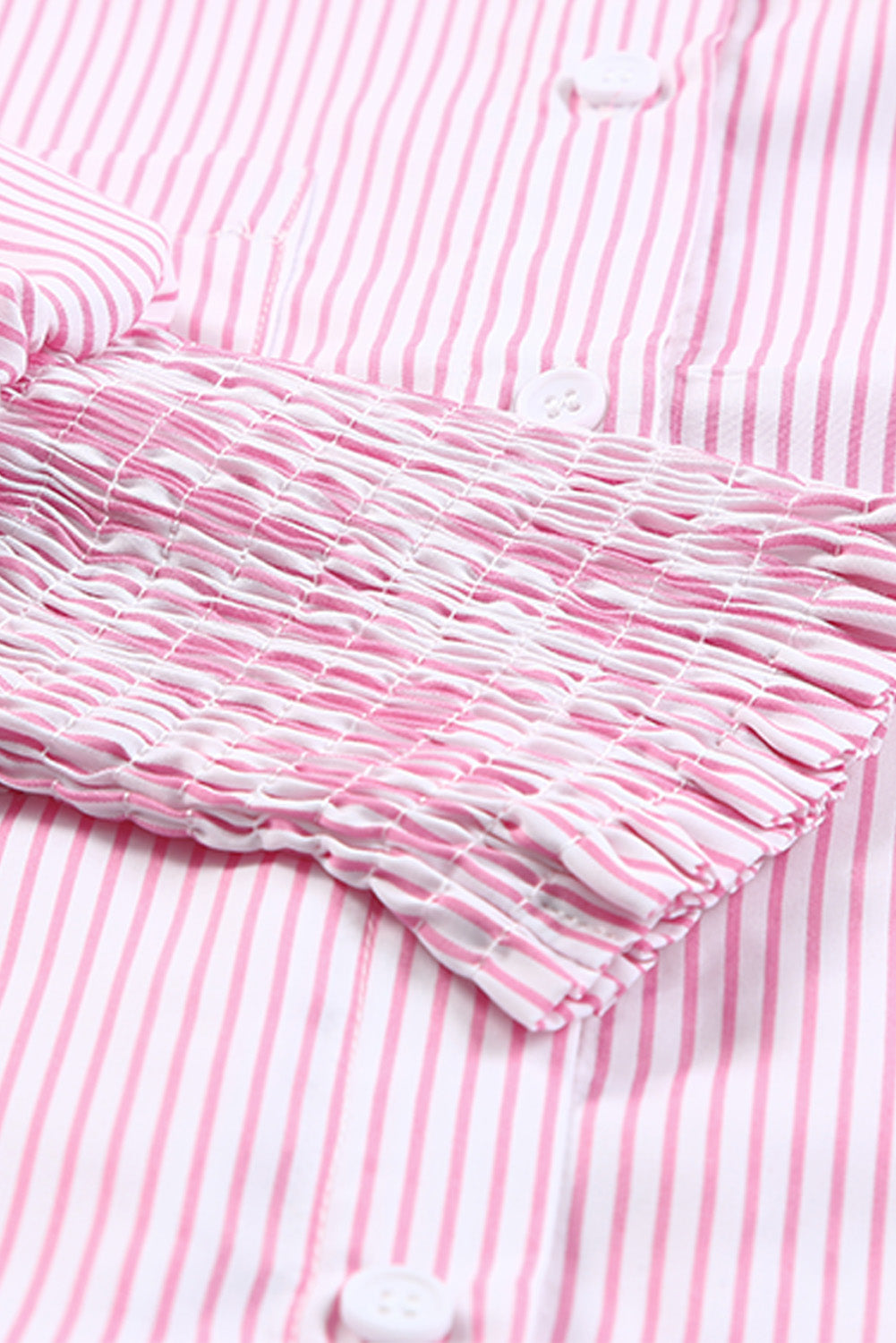Women's Striped V-Neck Denim Shirt