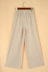 Striped Wide Leg Pants with Drawstring