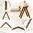 3 in 1 Montessori Climbing Set: Triangle Ladder + Slide Board + Net – Chocolate