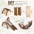 3 in 1 Montessori Climbing Set: Climbing Arch + Slide Board + Cushion – Chocolate