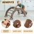 3 in 1 Montessori Climbing Set: Climbing Arch + Slide Board + Cushion – Chocolate