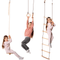 3 in 1 Swing & Climbing Set: Rope Ladder, Gym Rings & Disc Swing