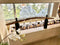 Expositor de copas de vino con base de madera para 4 copas - Accesorios y regalos únicos para vino - Decoración de muebles con barriles de whisky