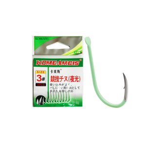 Komaisu Japanese Luminous Bait Fishing Hooks (Spade) - Sizes #0.5 - #6