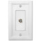 Elly White Wood - 1 Cable Jack Wallplate