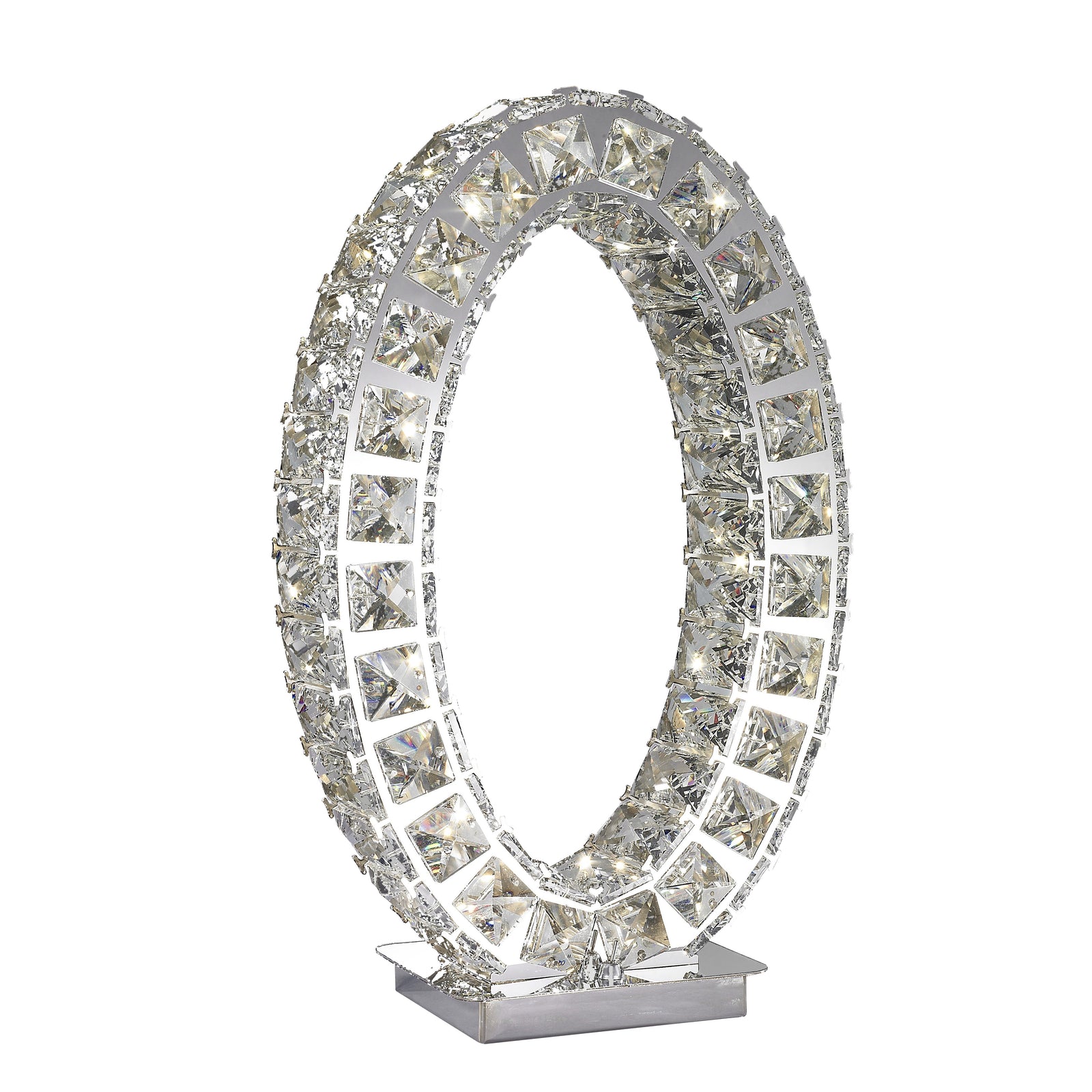 Lámpara de mesa Extravaganza de cristal ovalado de 17,5