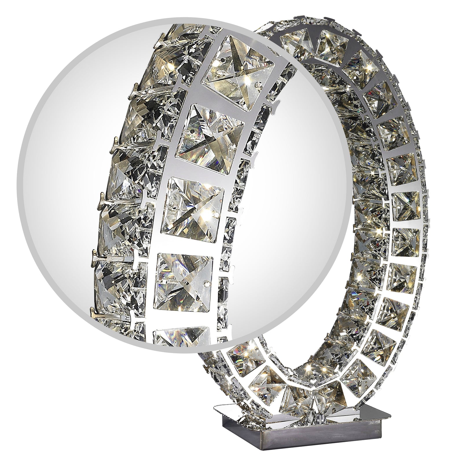Lámpara de mesa Extravaganza de cristal ovalado de 17,5