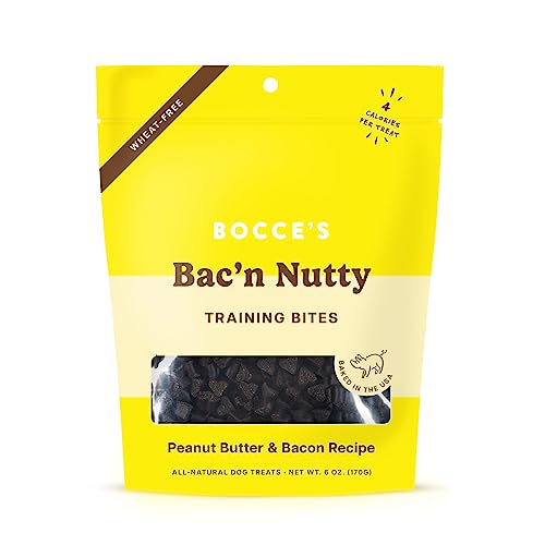 Bocce's Bakery - Bocados de entrenamiento con tocino y nueces, 177 g (paquete de 12) - Premios para perros de EE. UU.