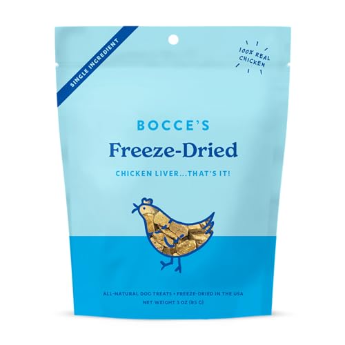 Bocce's Bakery - Golosinas de pechuga de pollo liofilizadas para perros, 3 oz (caja de 12) - Hecho en EE. UU.
