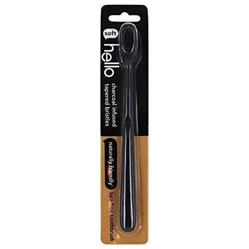 Hello Products, LLC - Cepillo de dientes de carbón activado, 1 unidad (paquete individual) - Cuidado bucal blanqueador