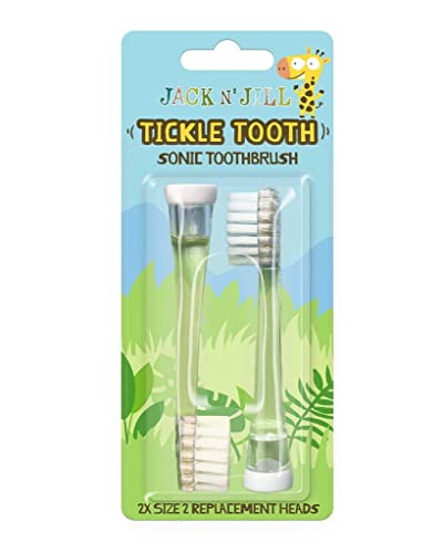 Jack N Jill Kids - Cabezales de repuesto para cepillo de dientes, 2 unidades (paquete de 8) - Cepillo ecológico