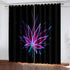 420 weed plant Pattern Curtains Blackout Window Treatments Drapes