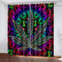 420 weed plant Pattern Curtains Blackout Window Treatments Drapes