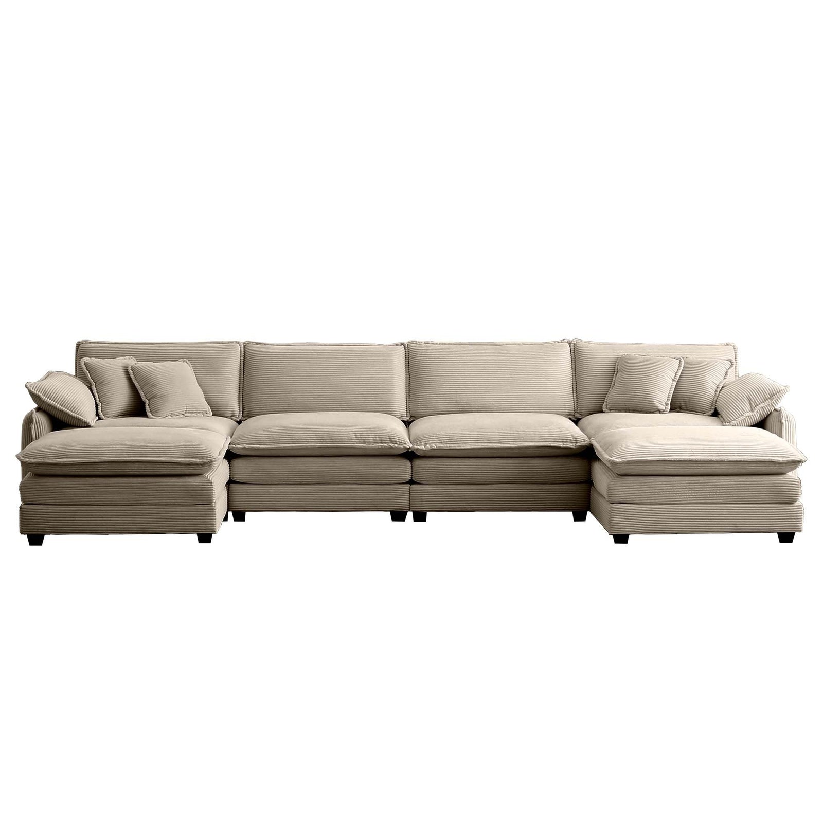 Walker Edison | Retro Chic: Corduroy Couch Cloud Modular Sofa Design