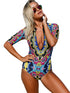 Half-Sleeve Swimsuit for Summer