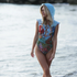 Mermaids One-piece Sleeveless Swimsuit with Hood & Lace