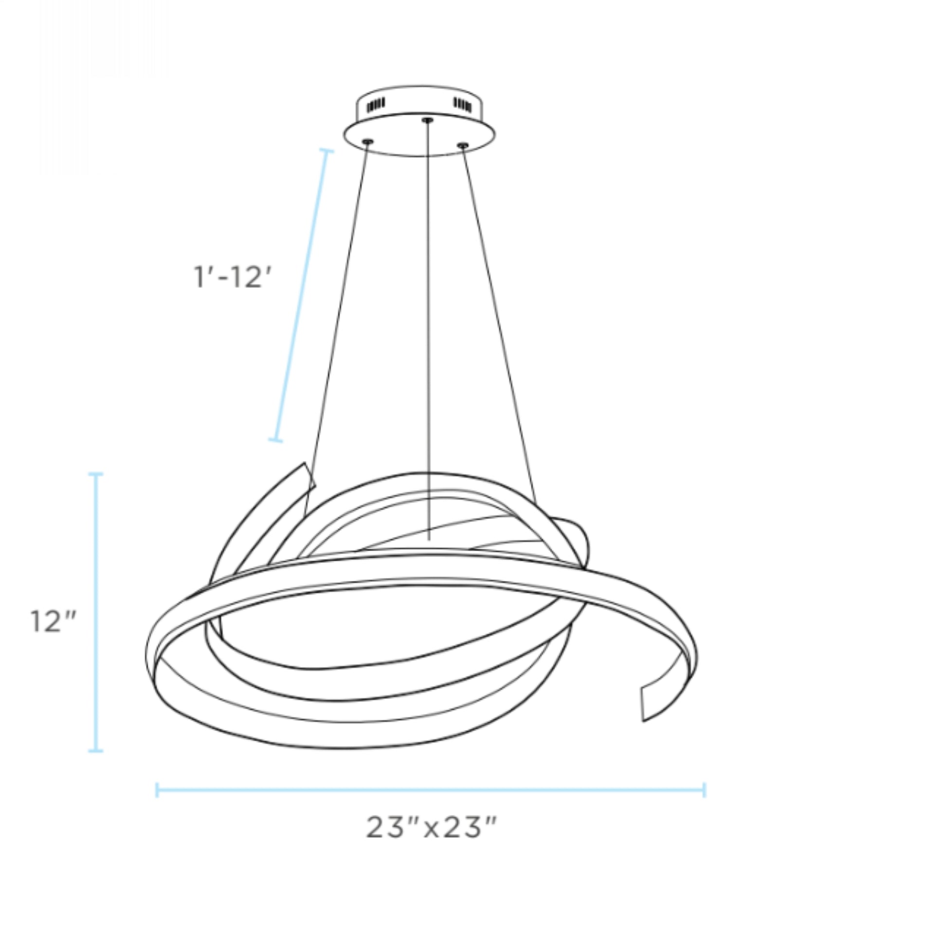 Lámpara de araña LED regulable Oslo // Oro