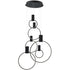 Lámpara de araña circular LED Hong Kong // Negro mate
