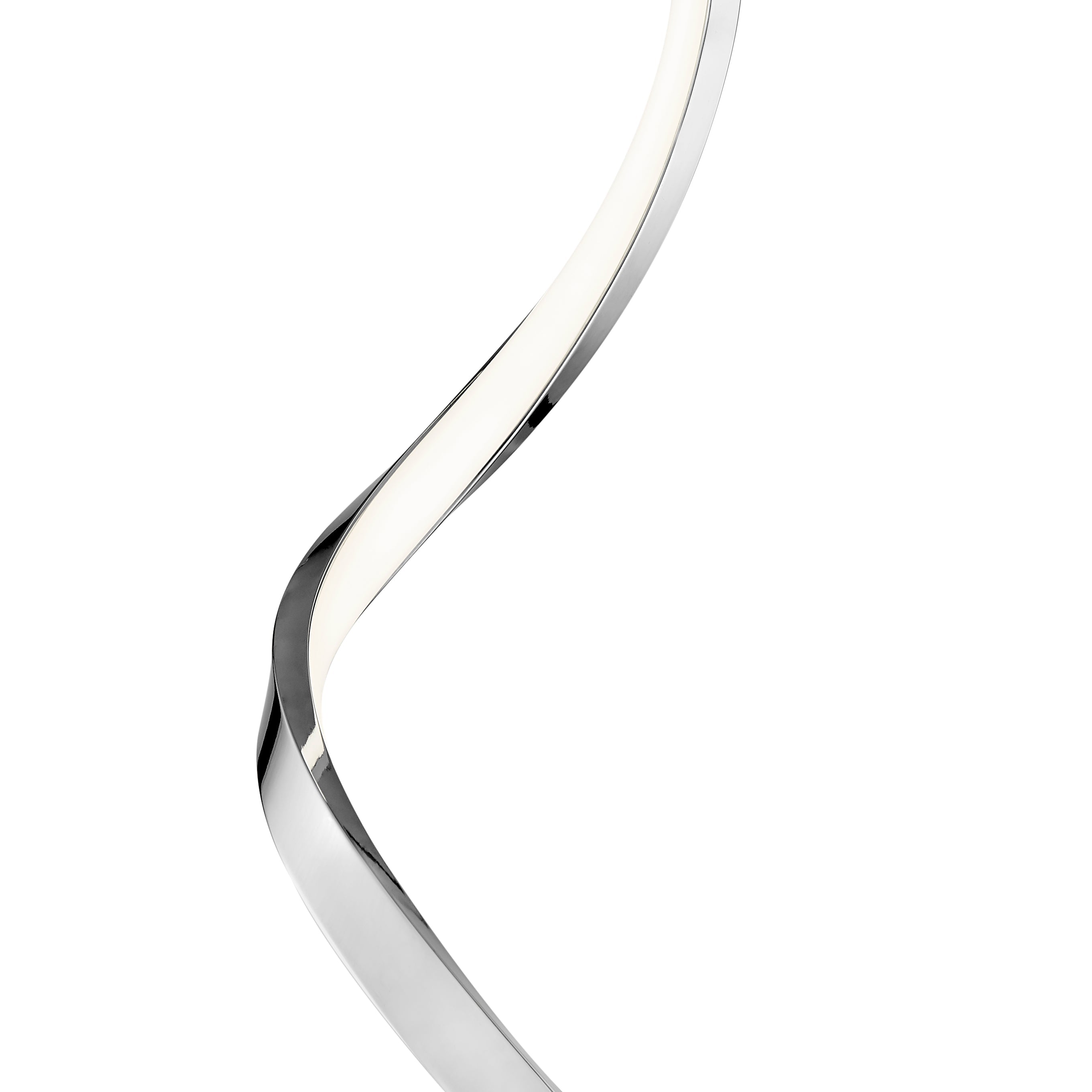 Lámpara de mesa LED integrada en espiral moderna, cromada